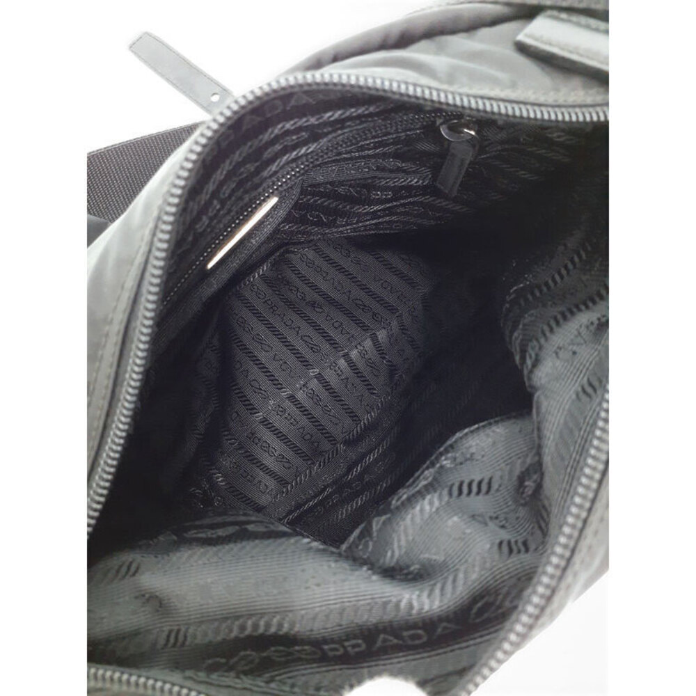 Prada bag Crossbody Nero messenger Leather Black saffiano Tessuto - Picture 3 of 9